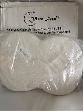 Visco-Foam Coccyx Orthopedic Support Pillow Tencel breathable removable cover